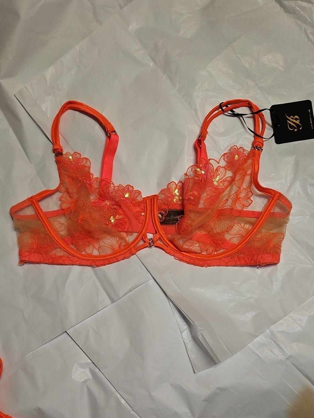 Honey Birdette LOLA Bra SZ 40DDD /F